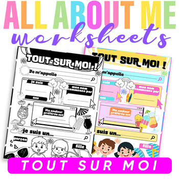 Preview of Tout Sur Moi  |French All About Me Activities for Preschool & Pre-K - Preschool
