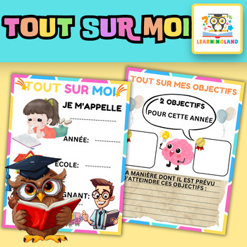 Preview of French All About Me Worksheet | Tout sur moi | All About Me Preschool