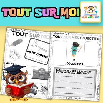 Preview of French All About Me Worksheet | Tout sur moi | Rentrée scolaire - Me voici