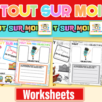 Preview of French All About Me Worksheet |Tout sur moi |Je me presente Bundle
