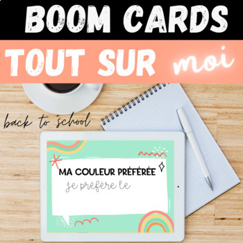 Preview of French All about me BOOM CARDS  | Back to school Digital Resource
