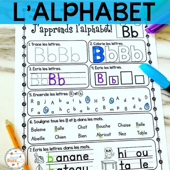 Preview of French Alphabet - Activités pour maternelle-1/K-1