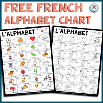Preview of French Alphabet Chart | L'alphabet français: affiche gratuite FREE
