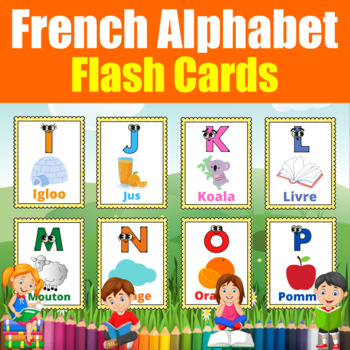 French Alphabet Flashcards. Alphabet Posters in French. alphabet en ...