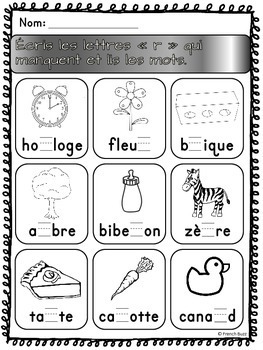 French Alphabet L Alphabet La Lettre R By French Buzz Tpt