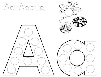 French Alphabet Letters for Stickers/Dot Markers by Aelius | TpT