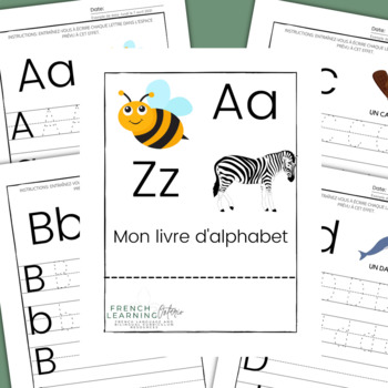 French - Alphabet Tracing and Vocabulary Worksheets by French Learning ...