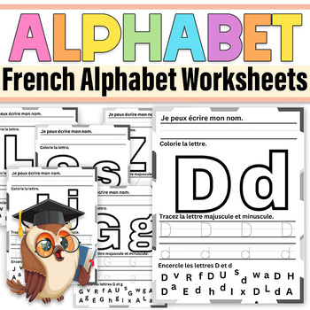 Preview of French Alphabet Worksheets | Activités Pour Maternelle L’Alphabet Français