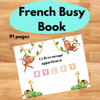 Preview of French Animal Busy Book Learning Resource, Adapted Interactive Binder