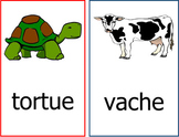 French Animal Flash Cards
