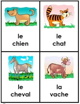 French Animal Friends cards by Fran Lafferty | TPT