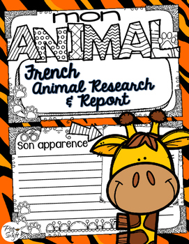 Preview of French Animal Research & Report Booklet