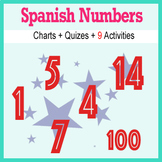 Spanish Numbers Unit : Vocab, Charts, Activities, Quizes and More