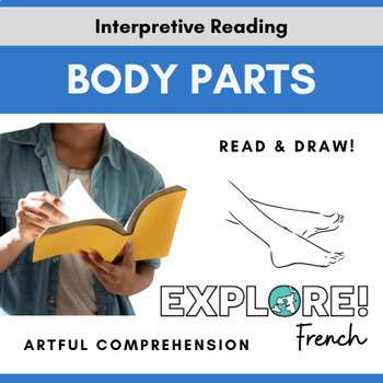 Preview of French | Artful Reading Comprehension - Body Parts (EDITABLE!)