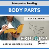 French | Artful Reading Comprehension - Body Parts (EDITABLE!)