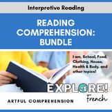 French | Artful Reading Comprehension Bundle - EDITABLE