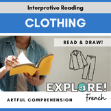 French | Artful Reading Comprehension - Clothes (EDITABLE!)