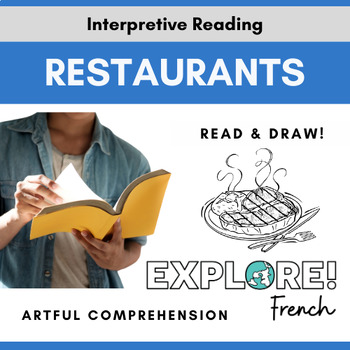 Preview of French | Artful Reading Comprehension - Food & Restaurants (EDITABLE!)