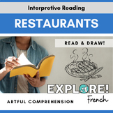 French | Artful Reading Comprehension - Food & Restaurants