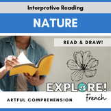 French | Artful Reading Comprehension - Nature (EDITABLE!)