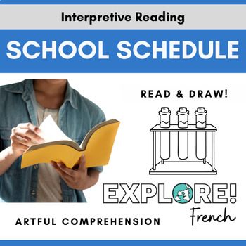 Preview of French | Artful Reading Comprehension - School Subjects (EDITABLE!)