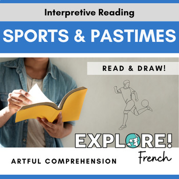 Preview of French | Artful Reading Comprehension - Sports & Pastimes (EDITABLE!)