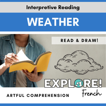 Preview of French | Artful Reading Comprehension - Weather (EDITABLE!)