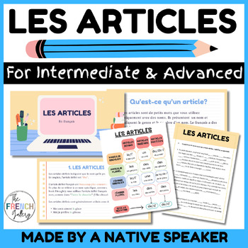 Preview of French Indefinite Definite & Partitive Articles Activities Presentation & Lesson