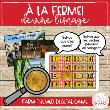 Preview of French At the Farm Guess the Image Digital Game | Les animaux