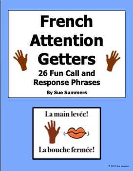 Preview of French Attention Getters / Classroom Decor Call and Response Signs