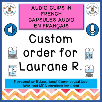 Preview of French Audio Clips Custom Order Laurane R -- Types de matériaux