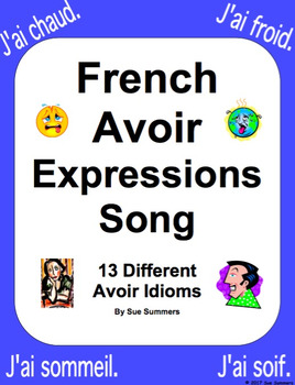 Preview of French Avoir Expressions Song With Actions