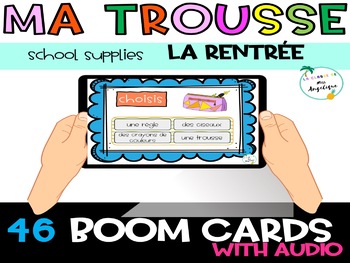 Preview of French BOOM CARDS Back to School Pencil Case | Ma Trousse - Rentrée  