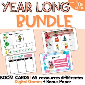Preview of French Seasonal Vocabulary Practice MEGA BUNDLE FLASH SALES Digital Resources