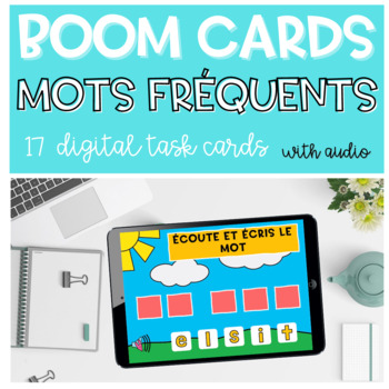 Preview of French Sight Words BOOM CARDS Mots Fréquents Outils  | LIST 1 SET 2