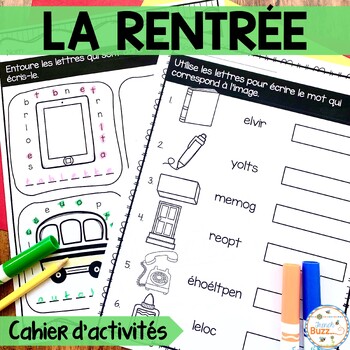 Preview of French Back to School Booklet - Rentrée scolaire - Cahier d'activités