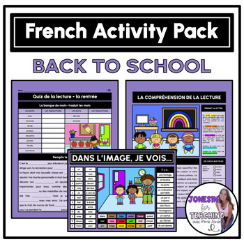 Preview of French Back to School Bundle - Listening, Speaking, Reading, Writing Activities