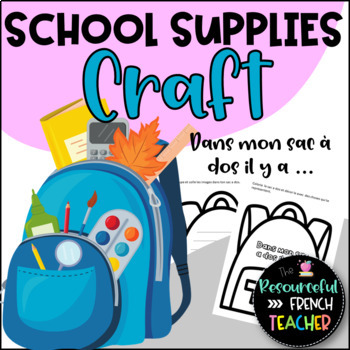 Preview of French Back to School Craft/ Bricolage La rentrée