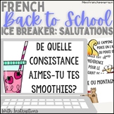 French Back to School Ice Breaker: Salutes - Rentrée Scola