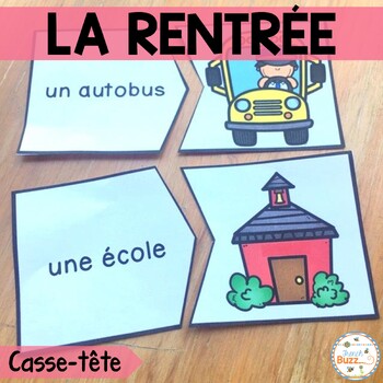 Preview of French Back to School Puzzles - Rentrée scolaire - Casse-tête