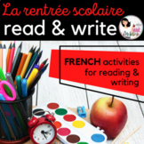 French Back to School READ & WRITE - La rentrée