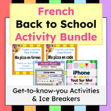 French Back to School Activities - Ice Breakers & Get-To-K