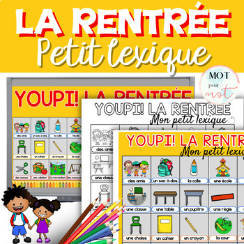 Preview of French Back to School Vocabulary |  Étude de mots Lexique La rentrée
