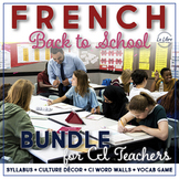 French Back to School with Comprehensible Input Bundle