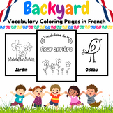 French Backyard Vocabulary Coloring Pages for PreK & Kinde
