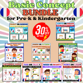 French Basic Concepts Speech Therapy.Task Cards Bundle for