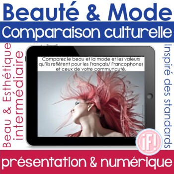 Preview of French Beauty Fashion Presentational Speaking Performance Task No Prep