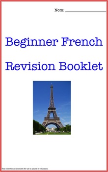 Preview of French Beginners Revision Booklet