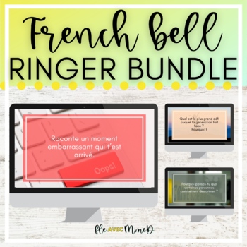 Preview of French Bell Ringers BUNDLE | French Writing Prompts  (150 total)