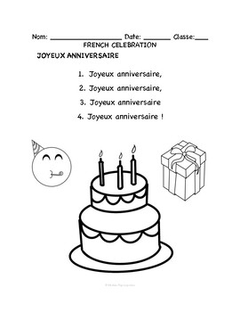 french birthday song lyrics